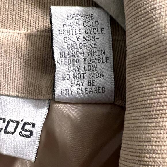 Chico’s Corduroy Palia Jacket Size Small in Camel Jacquard Damask - Picture 4 of 13
